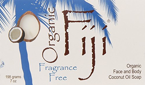 Organic Fiji Coconut Oil Soap, For Face and Body, 100% Certified Organic, Fragrance Free, 7 Ounce