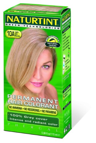 Naturtint Permanent Hair Colorant, with Organic  Ingredients, 10A, Light Ash Blonde, 5.4-Ounces (Pack of 2)