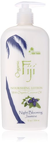 Organic Fiji Nourishing Lotion, Night Blooming Jasmine, 12-Ounce Bottle