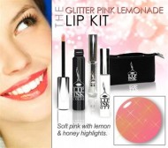 LIP INK Organic Vegan 100% Smearproof Glitter Pink Lemonade Lip Stain Kit