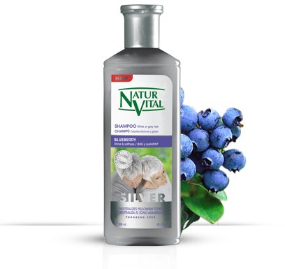 Natur Vital Henna Shampoo for White and Gray Hair 10.1 Fl.oz/300ml