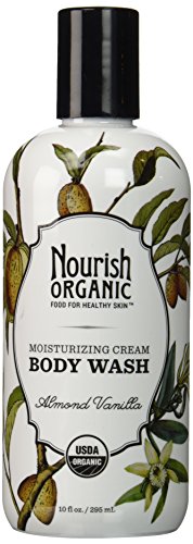 Nourish Organic Body Wash, Almond Vanilla, 10 Fluid Ounce