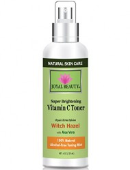 100% Natural Witch Hazel Vitamin C Toner for Face By Joyal Beauty. Best Alcohol-free Organic Toner for All Skin Types Including Acne-prone Skin. With Neroli, Sage, Glycolic Acid, Cranberry, Aloe Vera.