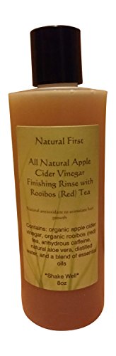 Natural First Organic Apple Cider Vinegar Finishing Rinse w/ Rooibos (Red) Tea to Stimulate Hair Growth