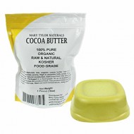 Organic Cocoa Butter Food Grade By Mary Tylor Naturals One LB (16 oz) Non-Deodorized Amazing Chocolate Aroma, Rich In Antioxidants. The Best Cocoa Butter on Amazon. Great For Chocolates, DIY Lip Balms