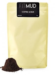 100% Natural Fitmud Coffee Body Scrub 7oz with High Caffeine Content Robusta Coffee, Almond Oil, Jojoba Oil, Vitamin E