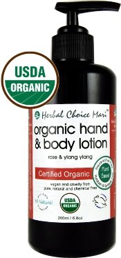 Herbal Choice Mari Organic Hand & Body Lotion Rose & Y/Ylang 200ml/ 6.8oz Pump