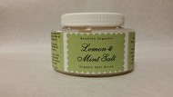 Lemon & Mint Organic Salt Scrub 8oz. in Shea Butter Base