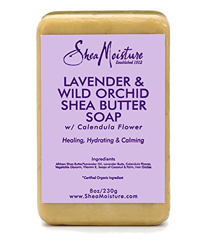 Shea Moisture Organic Lavender & Wild Orchid Shea Butter Soap with Calendula Flower