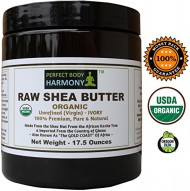 CERTIFIED ORGANIC Raw Shea Butter *Huge 17.5 oz X-LARGE UV AMBER BPA Free JAR! * Best Noncomedogenic Natural Moisturizer *AUTHENTIC Organic* African 100% Premium TOP Quality Unrefined IVORY WHT Color