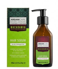 Arganicare Macadamia Hair Serum for Dry and Damaged Hair with Organic Argan Oil and Macadamia Oil (3.4 Fluid Ounce)