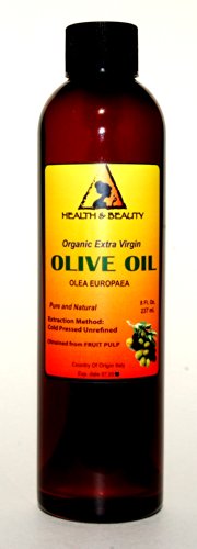Olive Oil Extra Virgin Organic Carrier Cold Pressed Pure 8 oz