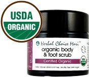 Herbal Choice Mari Organic Body & Foot Scrub 155g/ 5.4oz Glass Jar