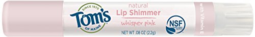 Tom’s of Maine Natural Lip Shimmer, Whisper Pink, 0.08 Ounce, 3 Count