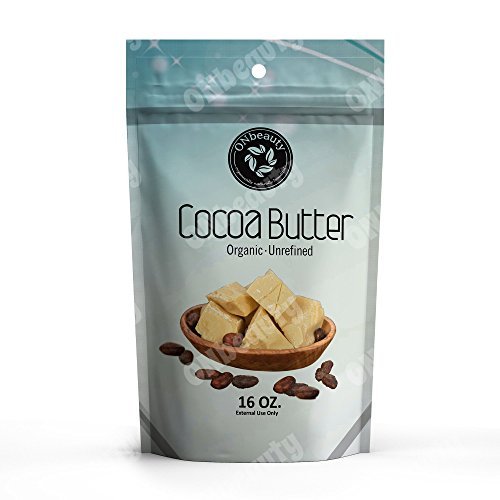 100% Pure Organic Cocoa Butter 16 Oz – Raw Unrefined, Best Food-Grade Quality purpose for Cosmetic. Use for Lotion, Cream, Oil, Lip Balm, Stick or Body Butter. Imported from Organically grown on farm in Peru -FREE Downloadable Recipe eBook-