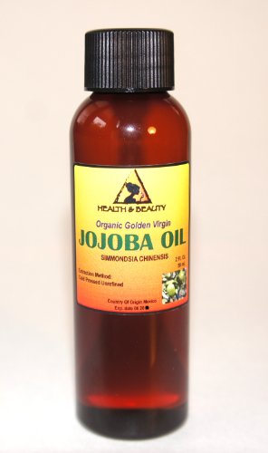 Jojoba Oil Golden Organic Carrier Unrefined Raw Virgin Cold Pressed Pure 2 oz