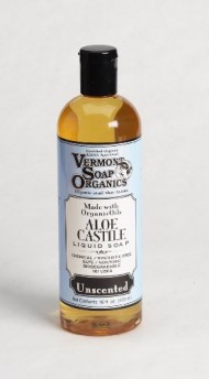 Vermont Soap Organics – Unscented Liquid Aloe Castile Soap 16oz