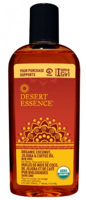 Desert Essence Coconut Jojoba and Coffee Oil – Organic – 4 oz