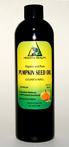 Pumpkin Seed Oil Unrefined Organic Carrier Cold Pressed Pure 12 oz
