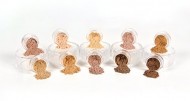 FOUNDATION SAMPLER KIT Mineral Makeup Sample Size Matte Bare Skin Cover Powder (5 Shades of Foundation)