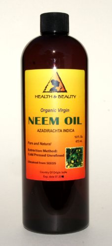 Neem Oil Virgin Organic Carrier Unrefined Cold Pressed 16 oz