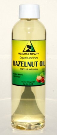 Hazelnut Oil Organic Carrier Cold Pressed 100% Pure 4 oz