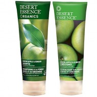 Desert Essence All Natural Organic Green Apple & Ginger Volumizing Shampoo and Conditioner Bundle With Aloe Vera, Kelp, Nettle and Ginger for Cleansing Environmental Pollutants, 8 fl. oz. each
