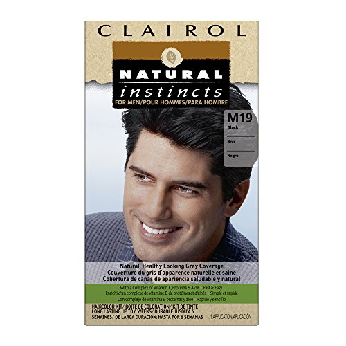 Clairol Natural Instincts Hair Color For Men M19 Black 1 Kit (Pack of 3)