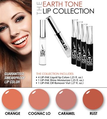 LIP INK Smearproof Vegan Earth Tone Lip Stain Collection