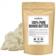 Pure Mango Butter by Better Shea Butter – Expeller Pressed, Cosmetic Grade – Unscented, Smooth, Moisturizing, Vegan – Can be Used as a Lighter Alternative to Unrefined Shea Butter – 1 LB (16 oz)