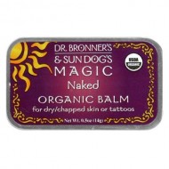 Dr. Bronner’s & Sun Dog’s Magic Organic Balm for Dry/Chapped Skin or Tattoos, Naked, 0.5-Ounce Tin