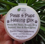 PAWS & PUPS HEALING SILK! Heal & Protect Pet Paws, Dry, Injured, Hot & Raw Spots. Gentle 100% NATURAL Balm 2 oz Cream Lotion SALVE! Vegan, Vitamin rich. Earth’s finest ingredients. Organic Shea Butter, Coconut & Olive Oil, Soy Wax, Botanicals. Softens crusted skin. HEALS! Mushing, Walks, Rescues, Best Friends!