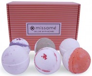 Scented Bath Bombs Gift Set, 6 Large Handmade Fizzies 4.5oz, Made in USA with All Natural Organic Shea Butter, Sunflower Oil and Sea Salts, Soak for Softer Skin, Experience Luxurious Home Spa