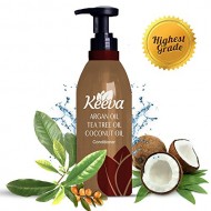 #1 Best Deep Organic Conditioner with Tea Tree Oil, Argan Oil and Coconut Oil 3-in-1 Formula by Keeva – 100% Natural Ingredients – Perfect for Moisturizing Damaged, Dry, Curly, Color Treated Hair