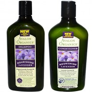Avalon Organics All Natural Lavender Nourishing Shampoo and Conditioner With Aloe, Lavender, Chamomile, Peppermint and Babassu Oil, Sulfate Free, Paraben Free, Cruelty Free and Vegan, 11 fl. oz. each