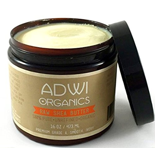 Adwi Organics Organic Raw Shea Butter, 16 oz.