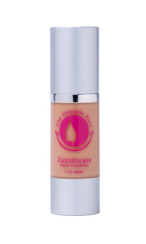 The Organic Face 100% All Natural Organic Luminous Liquid Foundation Makeup – Sand