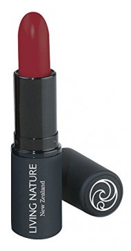 Living Nature Lipstick, Matte Red, Crimson Undertone. Natural, Organic, Gluten Free, Long Lasting 