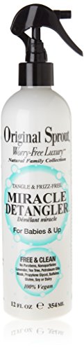 Original Sprout Miracle Detangler Spray (12 oz) – Vegan and Gentle Formula Removes Tangles for Straight, Smooth, Silky Hair for Babies, Children and Adults