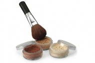 4 Pc kit with Brush Mineral Makeup Set Bare Skin Sheer Powder Full Size Foundation Cover (Cocoa)