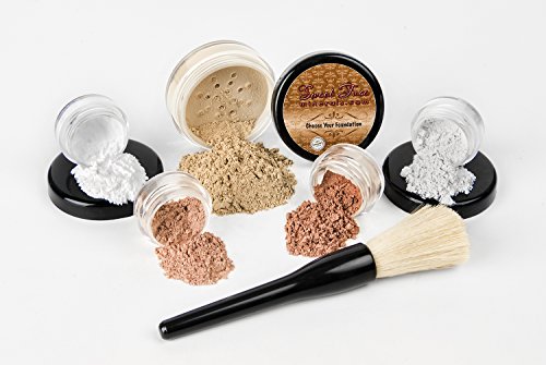 6 pc. STARTER KIT Mineral Makeup Set Bare Skin Matte Foundation Cover (Fair Shade 2)