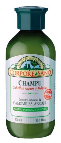 Corpore Sano Chamomile, Birch & Wheat BLONDE AND DELICATE HAIR SHAMPOO-HYPOALLERGENIC-Certified Organic Growing- 300 ml /10.1 fl.oz.