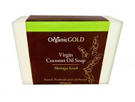 OrganicGOLD Organic Virgin Coconut Oil Soap & Body Scrub with Real Moringa Leaves is the Best Natural Exfoliant & Cleanser for Face & Body, Handmade