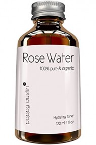Poppy Austin 100% Pure Rose Water Facial Toner. Made by Hand and Responsibly Sourced. Finest Triple Purified Organic Rosewater. Voted one of Morocco’s Best Skin Care Products in 2015, 4 fl. oz.