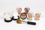 Mineral Makeup XXL KIT w/ FLAWLESS FACE BRUSH Full Size Set Sheer Bare Skin Powder Cover (Ebony)