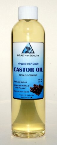 Castor Oil USP Grade Organic Cold Pressed Pure Hexane Free 8 oz