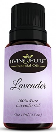 #1 Lavender Essential Oil – Pure Lavender Oil by Living Pure Essential Oils – Aid Relaxation and Freshen Rooms – PUREST Lavender from Europe – 100% Organic Therapeutic & Aromatherapy Grade – 15ml