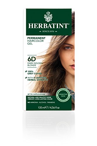 Herbatint Permanent Herbal Haircolor Gel, Dark Golden Blonde 6D, 4.56 Ounce