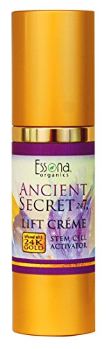 Ancient Secret 24/7 Anti-Aging Lift Crème from Essona Organics with Stem Cell Activator, Pure 24 K Gold, Natural Peptides, Powerful Antioxidants – 1 oz. Airless Pump. OUR BEST SELLER. Try it Today!