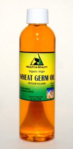 Wheat Germ Oil Unrefined Organic Carrier Virgin Cold Pressed Pure 4 oz